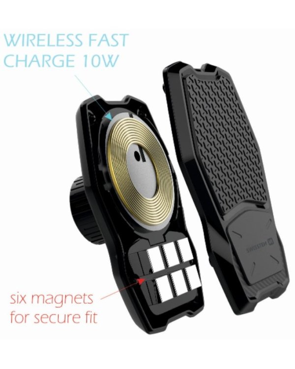 Swissten WM1-HK2 Универсальный Держатель C Беспроводной Зарядкой + Micro USB Провод 1.2м