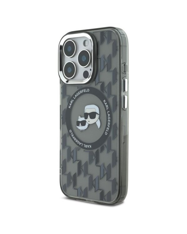 Karl Lagerfeld Hard IML Monogram Karl&Choupette Head MagSafe Case Чехол для Apple iPhone 16 Pro Max