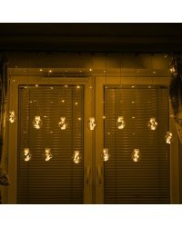 RoGer LED Светящиеся Занавески Шарики 108 LED Тепло- белый 3m