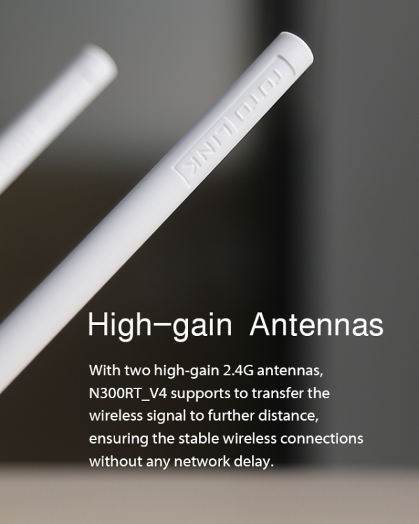 Totolink N300RT V4 Wi-Fi Router 2.4GHz 300Mbit/s