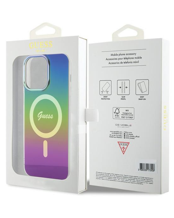 Guess IML MagSafe Iridescent Case Защитный Чехол для Apple iPhone 15 Pro