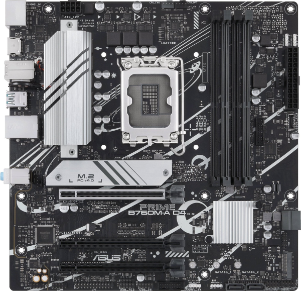 Asus Prime B760M-A D4-CSM Mатеринская плата Intel B760 / LGA 1700 / Micro-ATX Asus Prime B760M-A D4-CSM Mатеринская плата Intel B760 / LGA 1700 / Micro-ATX
