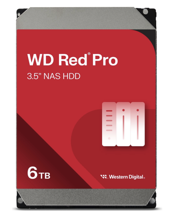 Western Digital RED Pro Жесткий диск HDD / 6 ТБ / 3,5"/ 7200 об/мин / 256 МБ / 220 Мбит/с