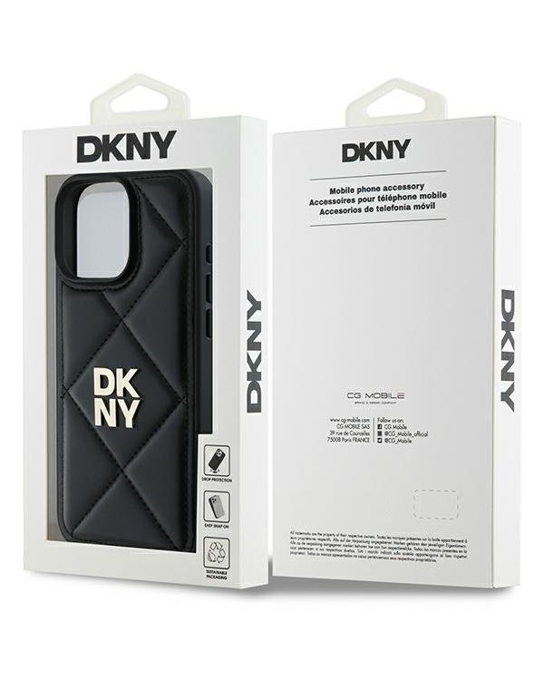DKNY Quilted Stack Logo Защитный Чехол для Apple iPhone 16 Pro