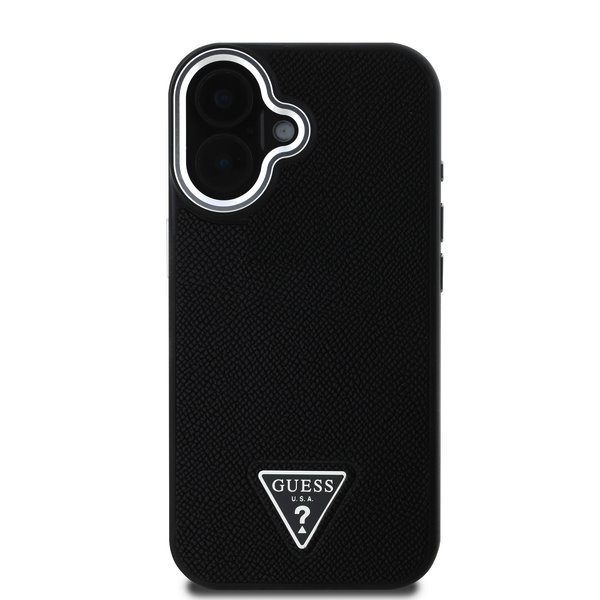 Guess PU Grained Triangle Logo Case Чехол для Apple iPhone 16