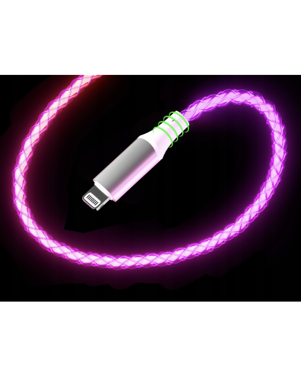 Qualo QCS-CL-00 Glowing Кабель USB-С – Lightning / 12W / 1m / LED