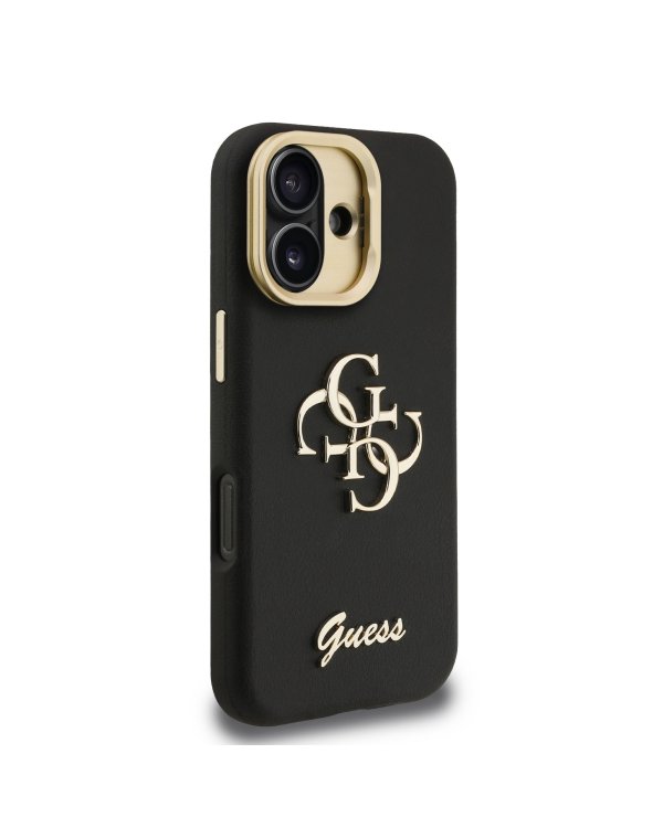 Guess PU Grained 4G Logo Stand Camera Frame Case Чехол для Apple iPhone 16