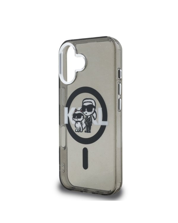 Karl Lagerfeld IML Glitter Karl and Choupette Sketch MagSafe Case Чехол для Apple iPhone 16
