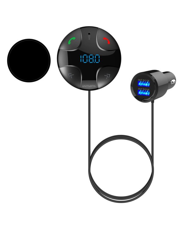 4smarts Transmiter FM Автомобильное зарядное устройство Bluetooth 5.0 / USB / Micro SD / MP3