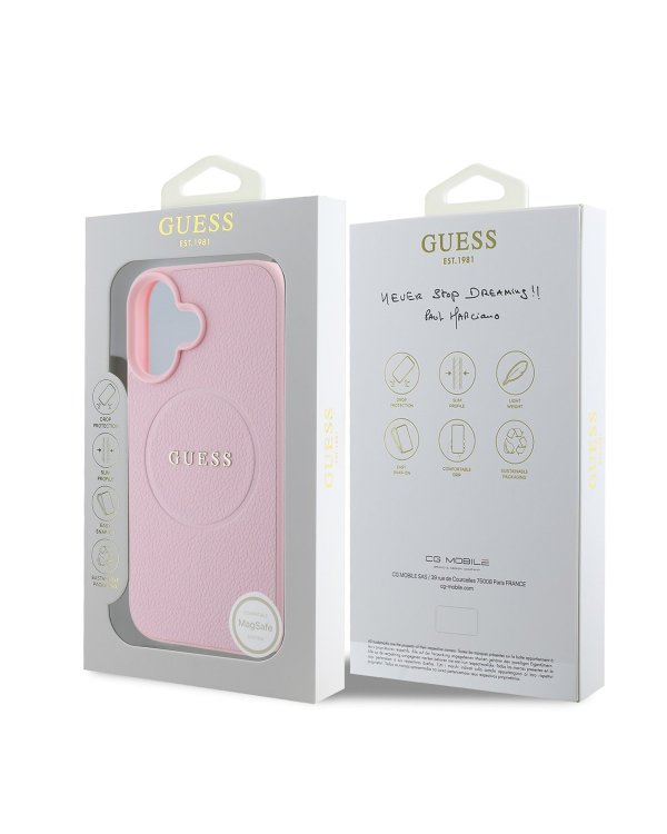 Guess PU Grained Classic Logo MagSafe Case Чехол для Apple iPhone 16