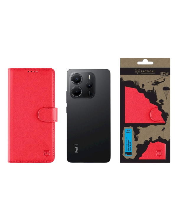 Tactical Field Notes Защитный чехол для Xiaomi Redmi Note 14 4G / красный