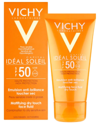 Vichy Idéal Soleil SPF50 Mattifying Face Fluid Dry Touch Защитный Крем 50ml