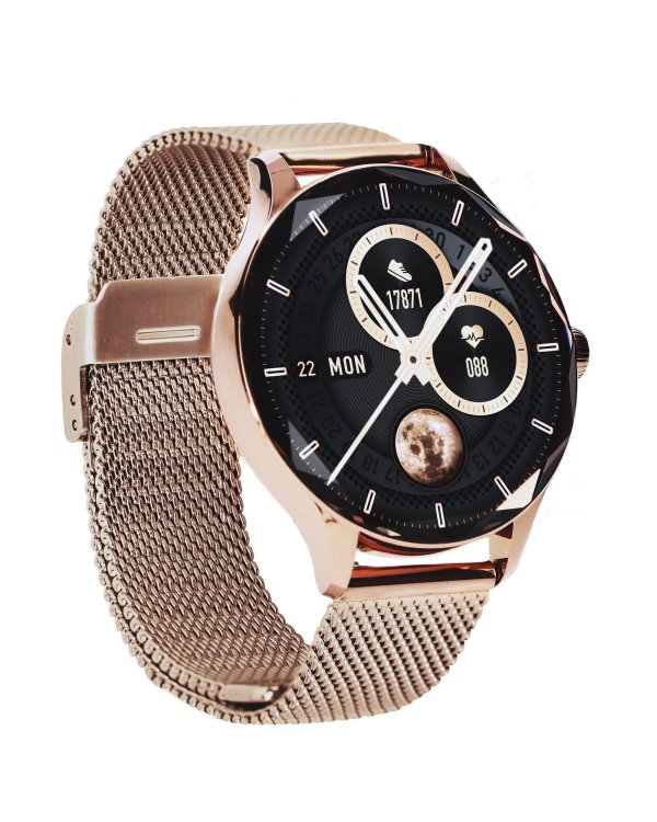 Garett Smartwatch Viva gold steel Умные часы AMOLED / IP67 / Find your phone / Music playback control