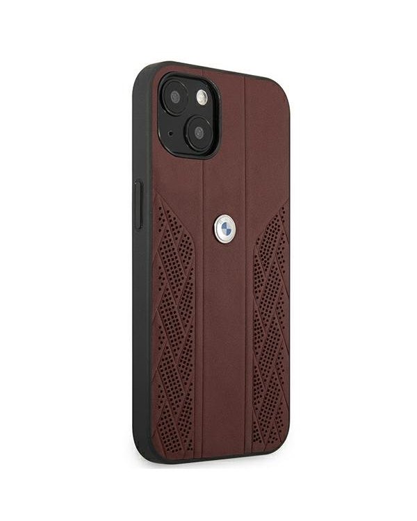 BMW BMHCP13SRSPPR Back Case Кожанный Чехол для телефона Apple iPhone 13 Mini