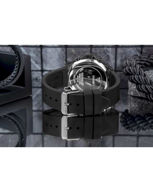 Дополнительное изображение книги «Guess Walker Chronograph Мужские Часы Black Silicone 44mm»