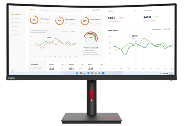 Lenovo ThinkVision T34w-30 Монитор 34" / 3440 x 1440 / 60 Hz