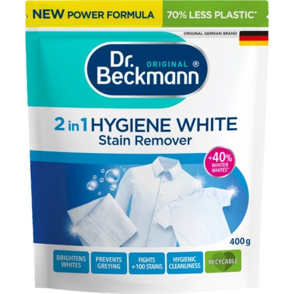 Dr. beckmann Hygiene White 2in1 Пятновыводящий порошок 400g