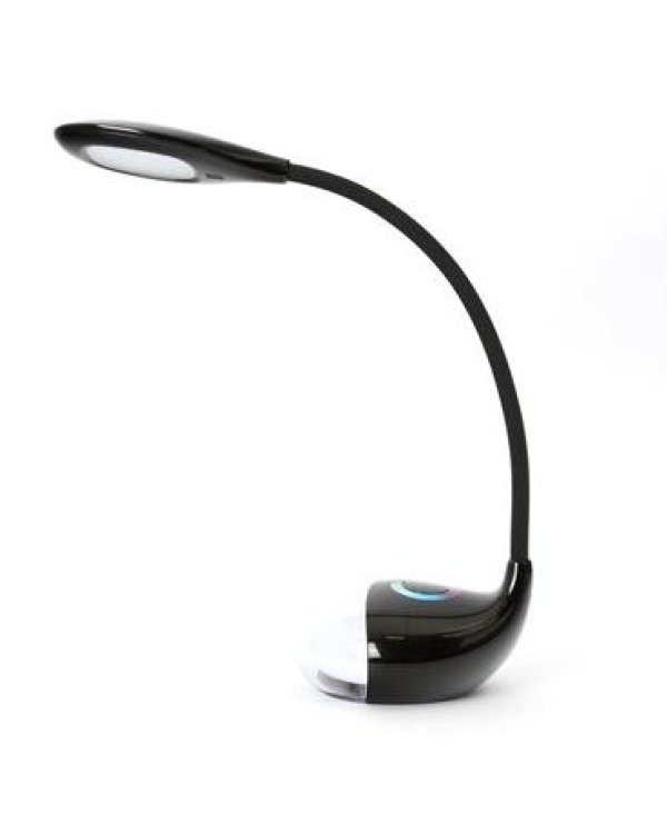 Дополнительное изображение книги «Platinet PDLQ10B Цветная RGB настольная LED 6W Лампа с Гибким штативом и Тач Панелю AC 100-240V Черный»