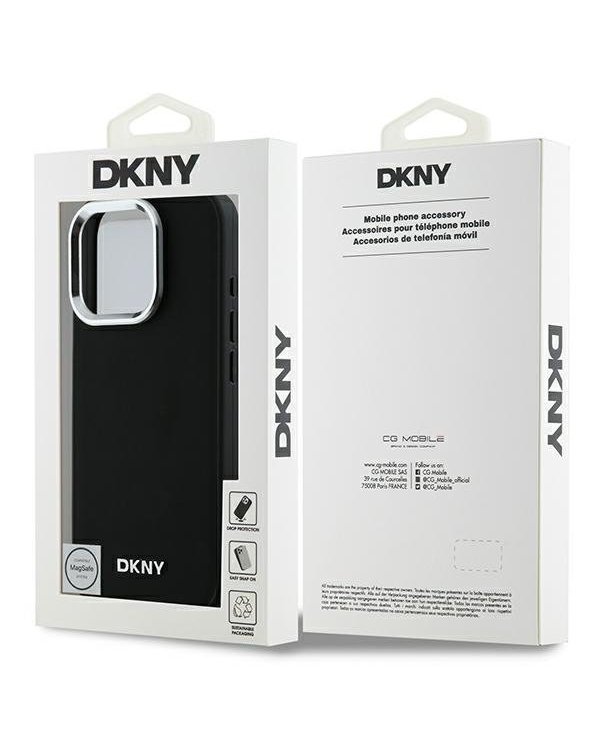 DKNY Plain Silver Logo MagSafe Защитный Чехол для Apple iPhone 16 Pro