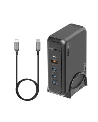 Promate GaNPort-140W GaNFast™ Зарядная станция 140W / USB-C PD 3.1 / QC3.0