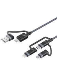 Promate PentaPower Универсальный кабель 6-в-1 USB-C(A) / micro / Lightning / 1,2m