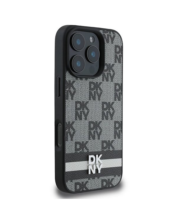 DKNY Checkered Pattern & Printed Stripes Защитный Чехол для Apple iPhone 16 Pro Max