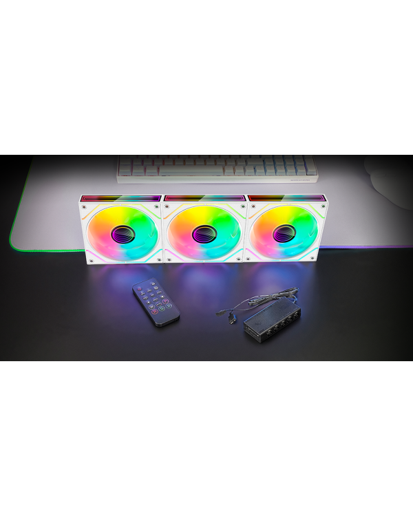 Mars Gaming MF3DPROKITW ARGB 120mm Комплект кулеров для компьютера с дистанционным управлением