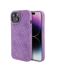 Guess Leather 4G Stamped Back Case Защитный Чехол для Apple iPhone 15