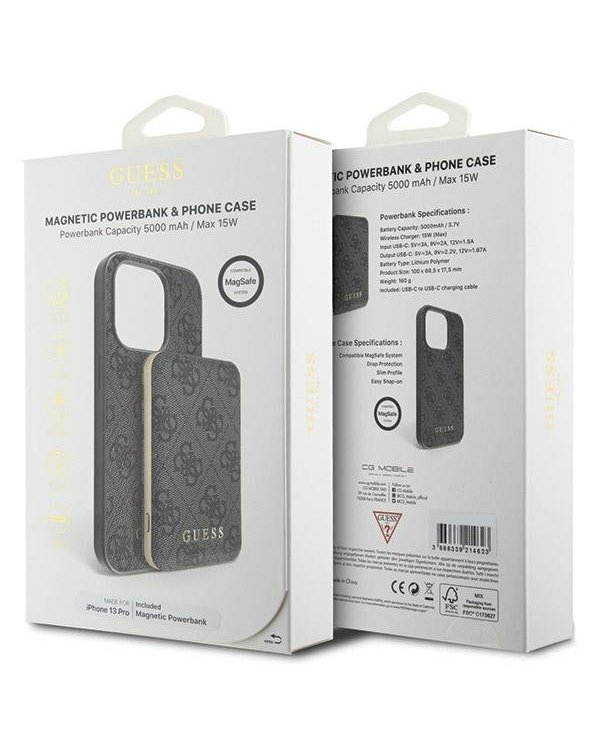 Guess GUBPM5P13L4GEMGK Чехол + Powerbank для Apple iPhone 13 Pro