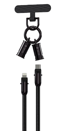 Devia 2in1 Lanyard 27W USB-C - Lightning Кабель 1.2m