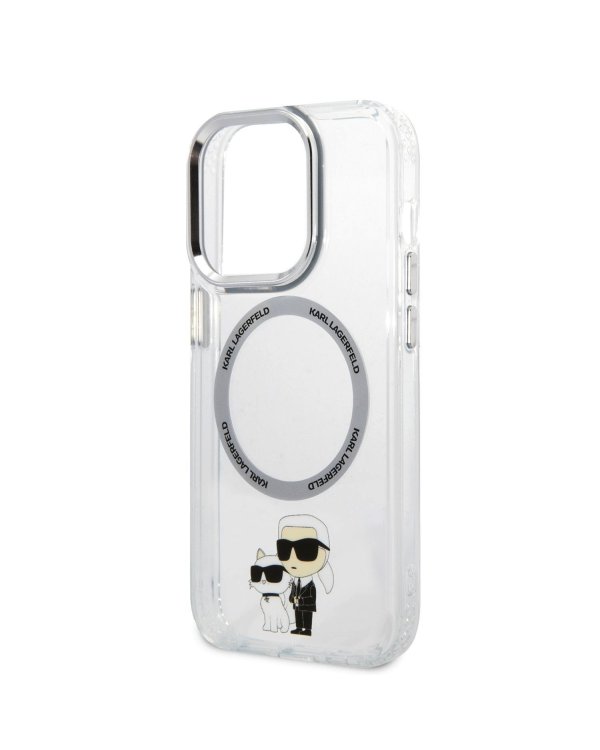 Karl Lagerfeld IML Karl and Choupette MagSafe Case Защитный чехол для iPhone 15 Pro / прозрачный