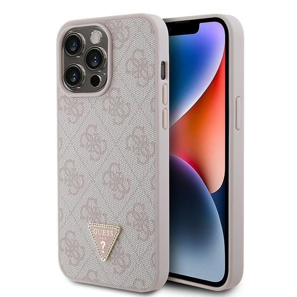 Guess Leather 4G Diamond Triangle Back Case Защитный Чехол для Apple iPhone 15 Pro Max