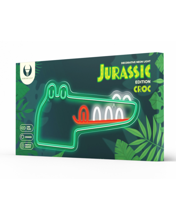 Дополнительное изображение книги «Forever Light FLNJ03 JURASSIC CROC Neon LED Вывеска»