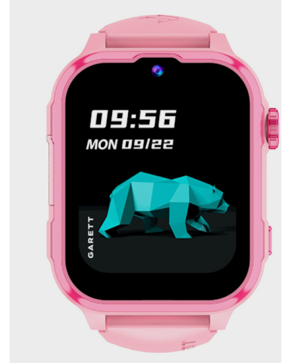 Garett Смарт-часы Kids Hero Pro 4G Face Unlock / GPS / GEO location / WhatsApp / Rotary button / "Kids Size" strap Розовые