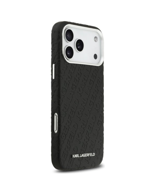 Karl Lagerfeld Grained PU Repeated Logo MagSafe Case Чехол для Apple iPhone 17 Pro Max