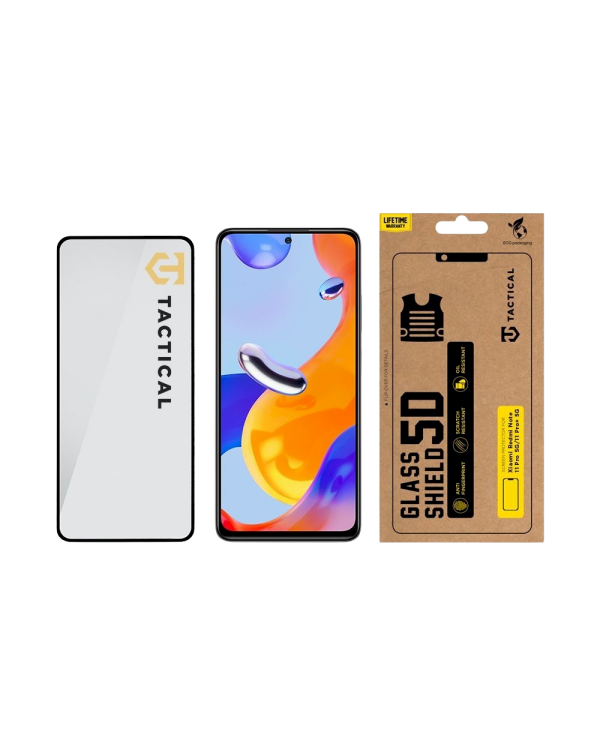 Tactical Glass Shield 5D Защитное стекло для Xiaomi Redmi Note 11 Pro 5G/11 Pro+ 5G / чёрный