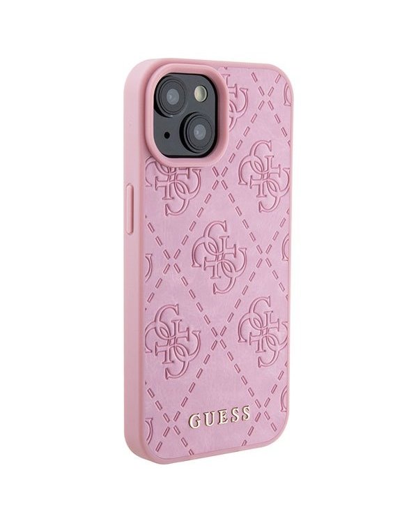 Guess Leather 4G Stamped Back Case Защитный Чехол для Apple iPhone 15