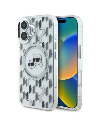 Karl Lagerfeld Hard IML Monogram Karl&Choupette Head MagSafe Case Чехол для Apple iPhone 16