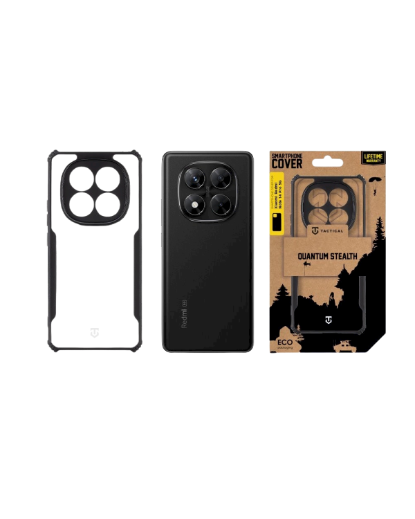 Tactical Quantum Stealth Cover Защитный чехол для Xiaomi Redmi Note 14 Pro 5G/X7 5G / прозрачный/чёрный