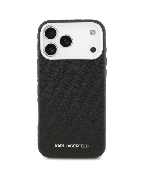 Karl Lagerfeld Grained PU Repeated Logo MagSafe Case Чехол для Apple iPhone 17 Pro Max
