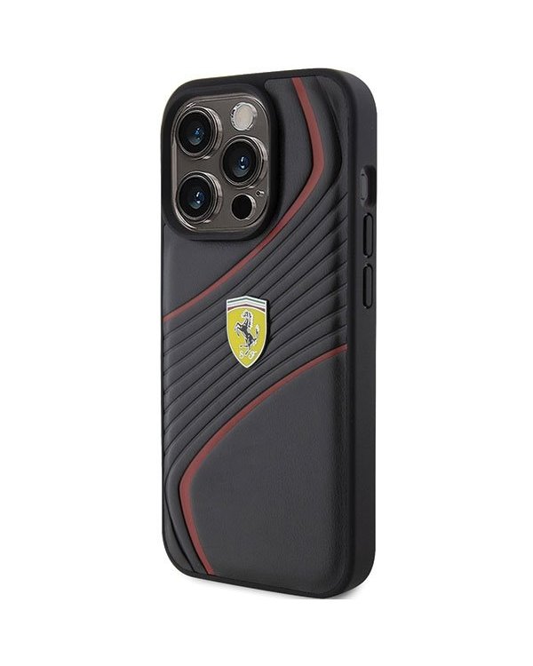 Ferrari Twist Metal Logo Back Case Защитный Чехол для Apple iPhone 15 Pro