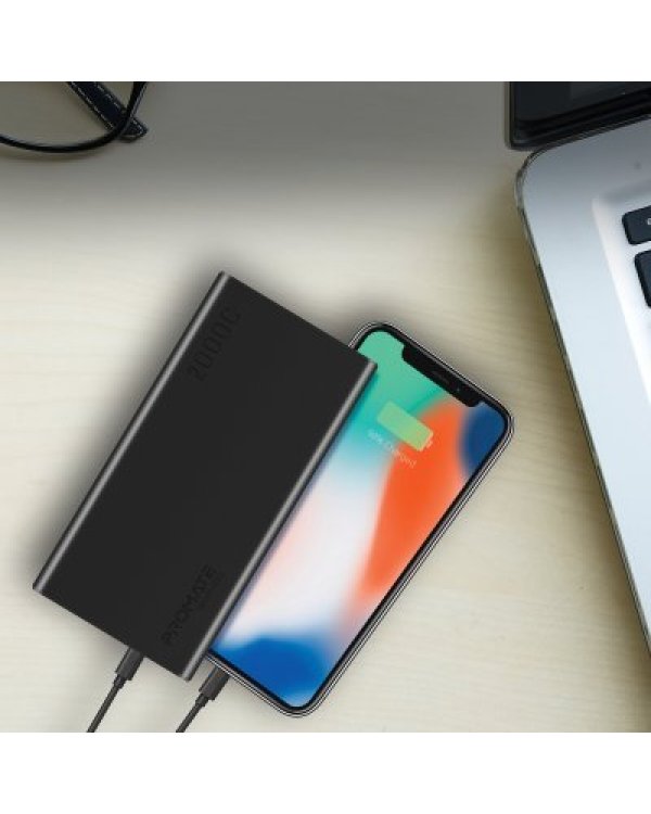 Дополнительное изображение книги «Promate Bolt-20 Переносная зарядная батарея 10W / 2.A / 20000 mAh / Черная»