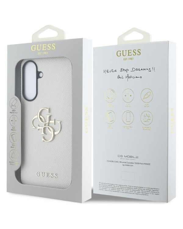 Guess Grained Big 4G Logo Small Classic Logo Case Чехол для Samsung Galaxy A56 5G