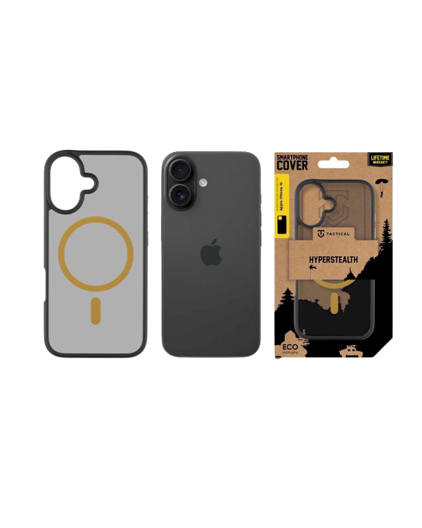 Дополнительное изображение книги «Tactical MagForce Hyperstealth 2.0 Cover Защитный чехол для iPhone 16 / чёрный/жёлтый»