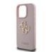 Guess PU Grained 4G Metal Logo Case Защитный чехол для iPhone 15 Pro / розовый