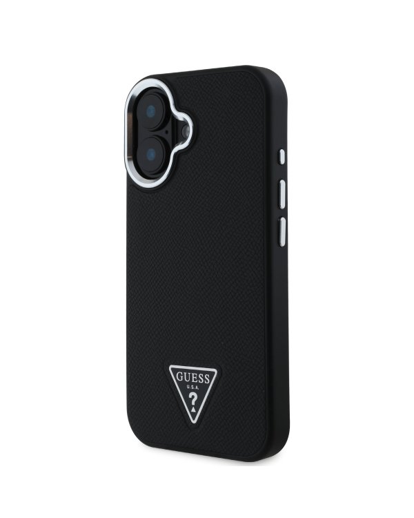 Guess PU Grained Triangle Logo Case Чехол для Apple iPhone 16