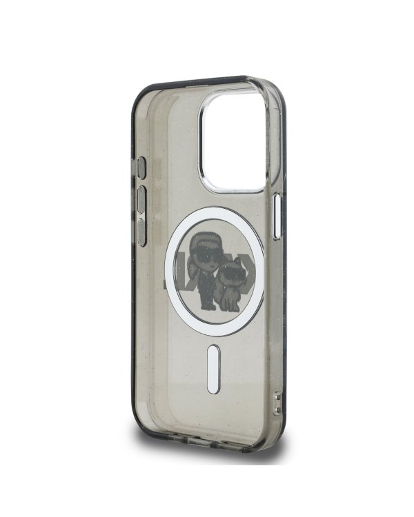 Karl Lagerfeld IML Glitter Karl and Choupette Sketch MagSafe Case Чехол для Apple iPhone 15 Pro Max