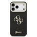 Guess PU Grained 4G Logo Stand Camera Frame Case Защитный чехол для iPhone 17 Pro Max / чёрный