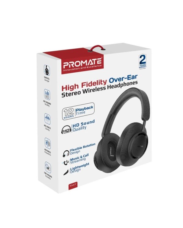 Promate Takt Беспроводные наушники Bluetooth 5.4 / AUX