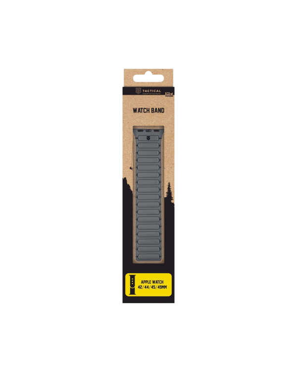 Tactical MagBand Магнитный ремешок для часов Apple Watch 42/44/45/46/49 / серый/оранжевый